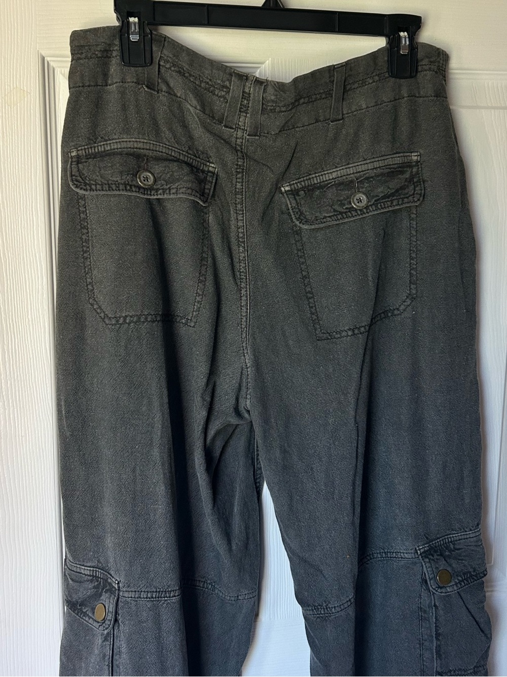 By Anthropologie washed gray cargo pants - Picture 4 of 10